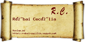 Rábai Cecília névjegykártya